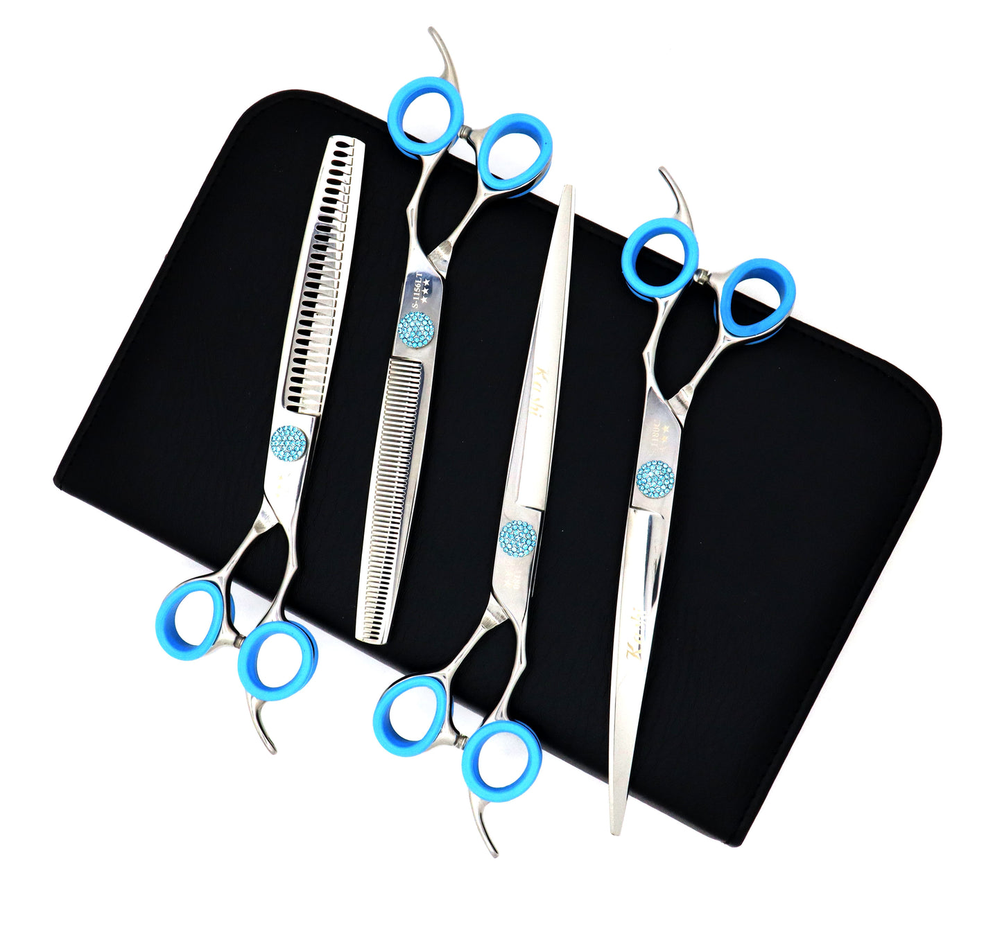 8" DOG GROOMING SHEARS SET JAPANESE 440B STEEL