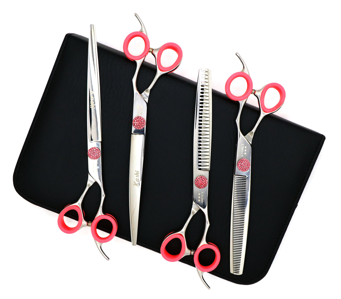 8" DOG GROOMING SHEARS SET JAPANESE 440B STEEL