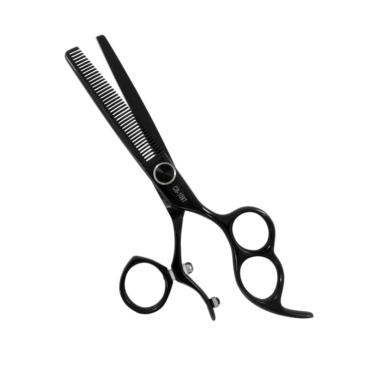 3 RING BLACK TITANIUM SWIVEL ROTATING THUMB THINNING / TEXTURIZING SHEARS 6" 36 TEETH