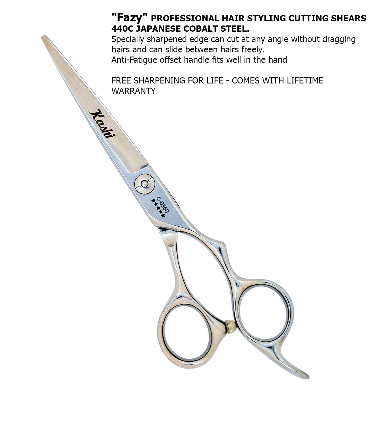 "FAZY" PROFESSIONAL HAIR STYLING CUTTING SHEARS JAPANESE COBALT STEEL