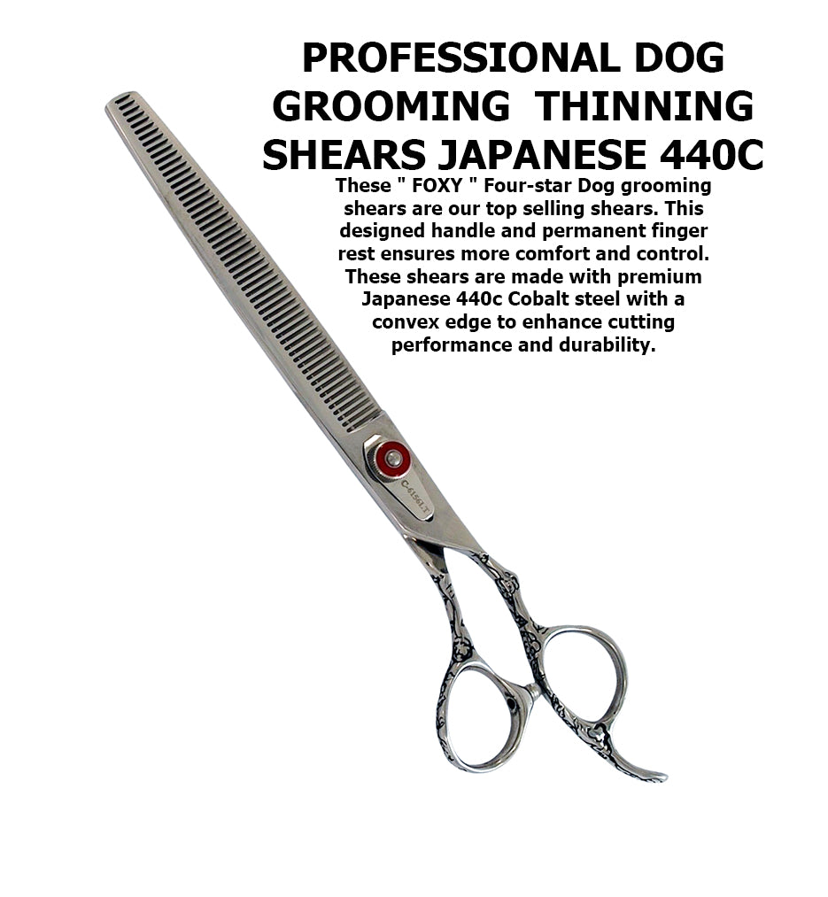 " FOXY " PROFESSIONAL DOG GROOMING SHEARS JAPANESE 440C STEEL