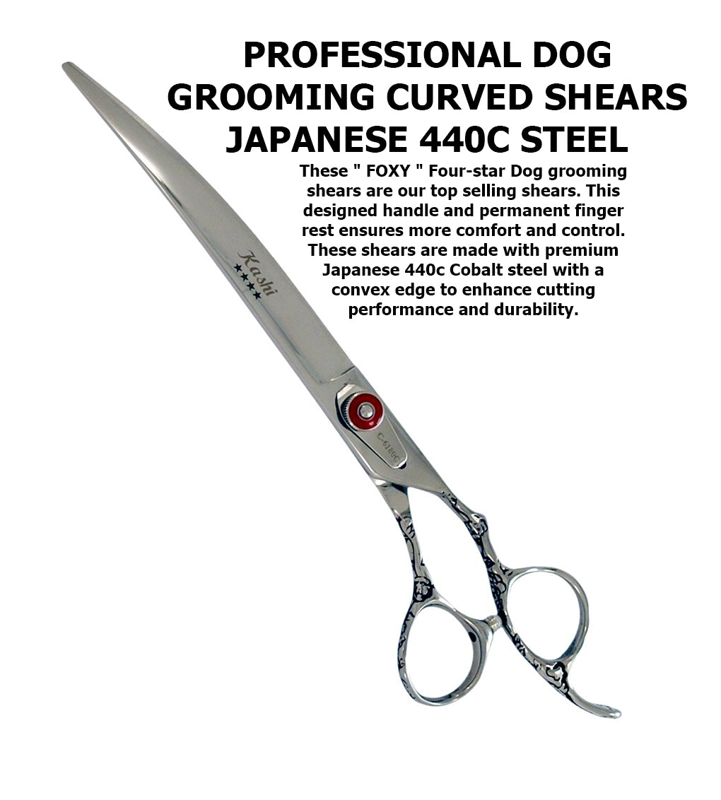 " FOXY " PROFESSIONAL DOG GROOMING SHEARS JAPANESE 440C STEEL