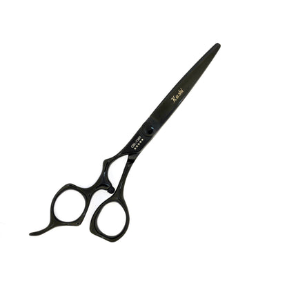" SOLACE " LEFT HAND PROFESSIONAL HAIR STYLING CUTTING SHEARS BLACK JAPANESE COBALT STEEL