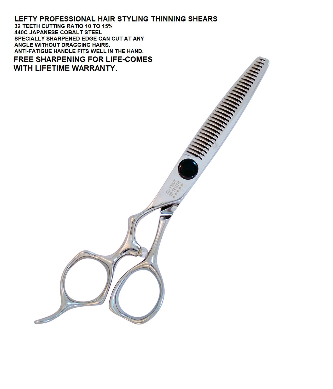 LEFT HAND PROFESSIONAL HAIR STYLING CUTTING SHEARS JAPANESE COBALT STEEL