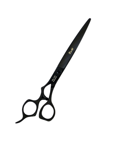 " SOLACE " LEFT HAND PROFESSIONAL HAIR STYLING CUTTING SHEARS BLACK JAPANESE COBALT STEEL