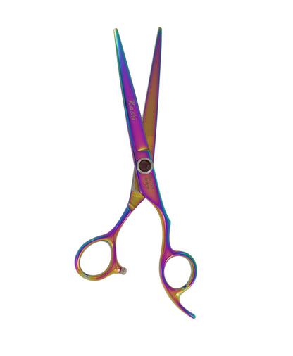 DOG GROOMING RAINBOW TITANIUM SHEARS JAPANESE 440B STEEL