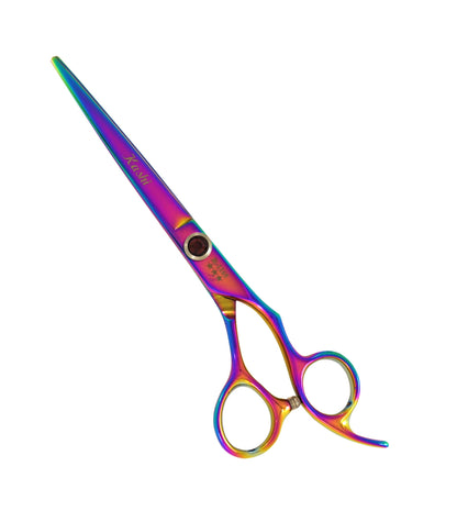 DOG GROOMING RAINBOW TITANIUM SHEARS JAPANESE 440B STEEL