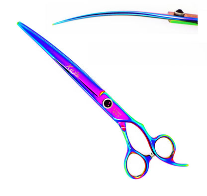 DOG GROOMING RAINBOW TITANIUM SHEARS JAPANESE 440B STEEL