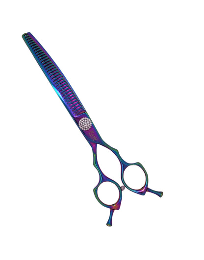 " BAHAMA " PROFESSIONAL DOG GROOMING CURVED CHUNKER SHEARS JAPANESE STEEL