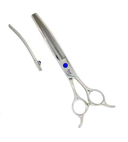 PROFESSIONAL DOG GROOMING CURVED THINNING SHEARS 7" JAPANESE STEEL