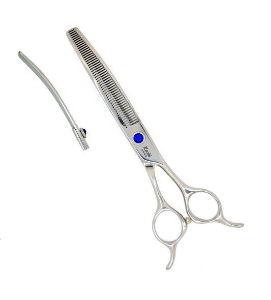 PROFESSIONAL DOG GROOMING CURVED THINNING SHEARS 7" JAPANESE STEEL