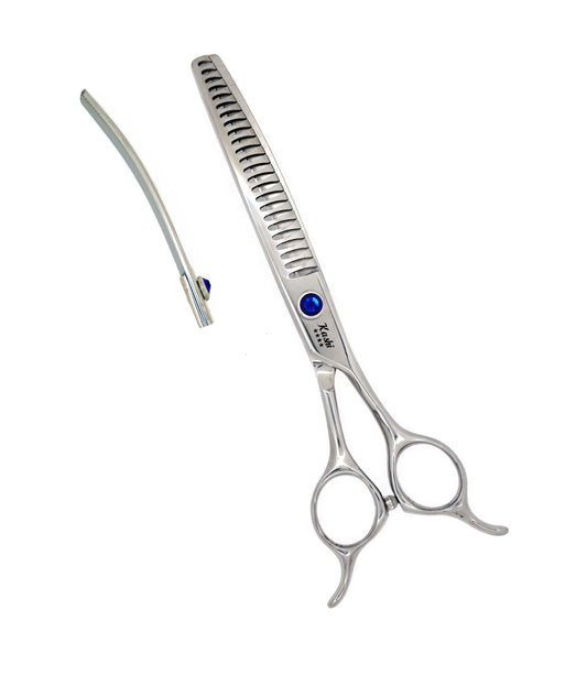PROFESSIONAL DOG GROOMING CURVED CHUNKER SHEARS JAPANESE STEEL