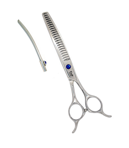 PROFESSIONAL DOG GROOMING CURVED CHUNKER SHEARS JAPANESE STEEL