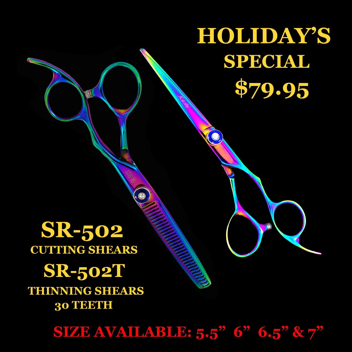 ADVANCE STUDENT HAIR STYLING CUTTING & THINNING SHEARS / SCISSORS SET