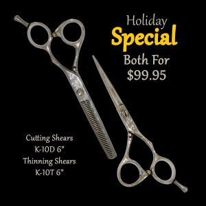 PROFESSIONAL HAIR STYLING CUTTING AND THINNING SHEARS SET